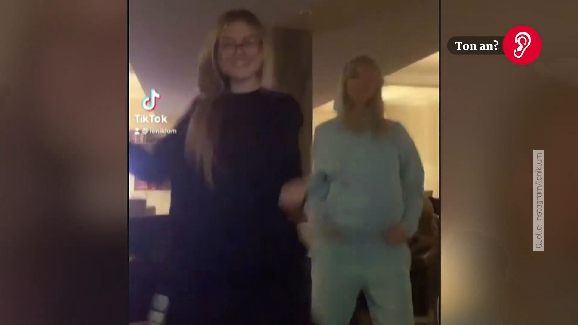 Heidi Klum &Leni Klum : Tanzeinlage im Jogginganzug