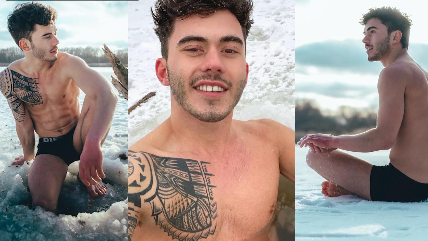 Exklusiv: BNT-Star Jörn Lehmann beim Eisbaden