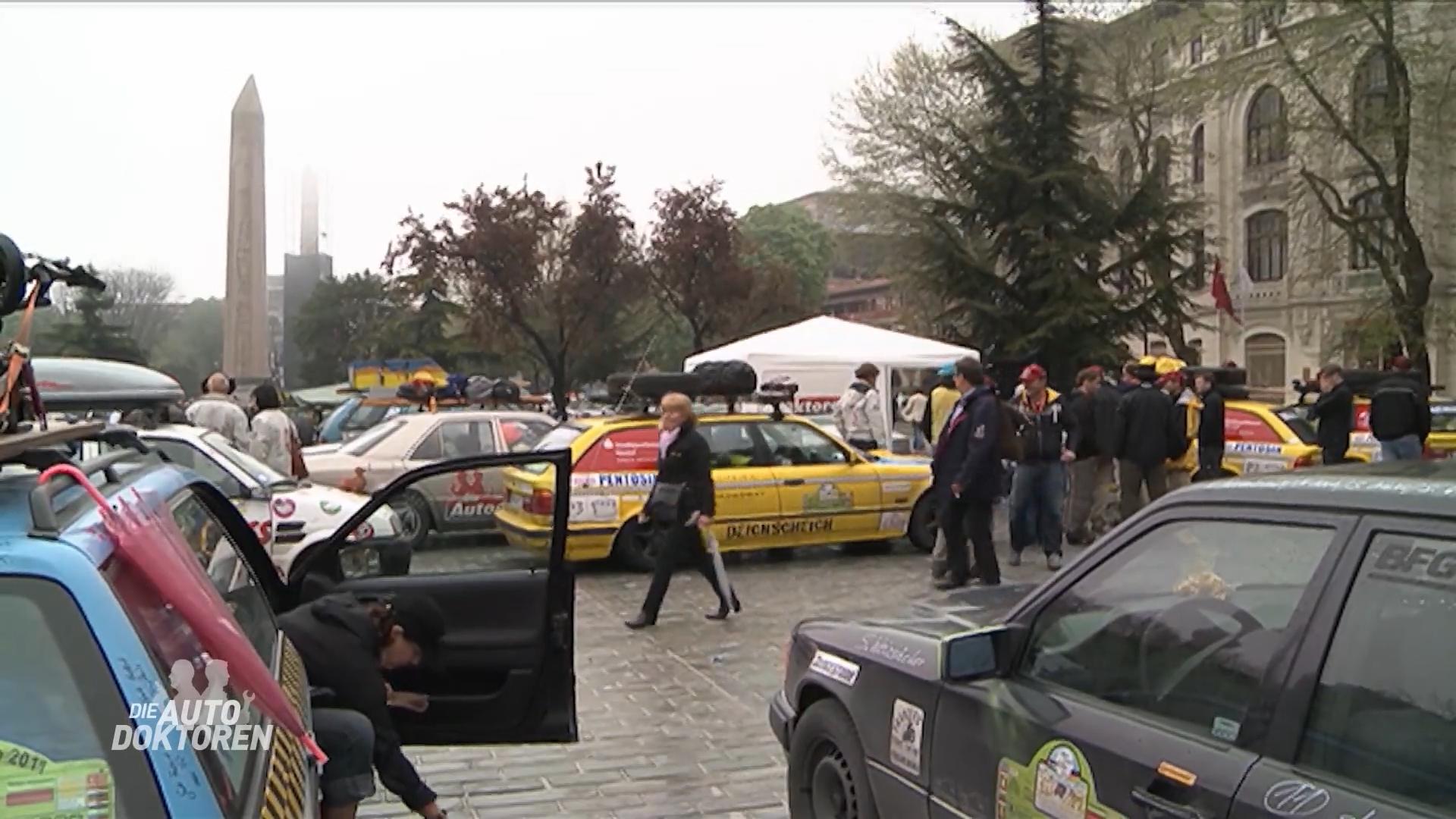 Feldlazaret für die Rallye-Autos