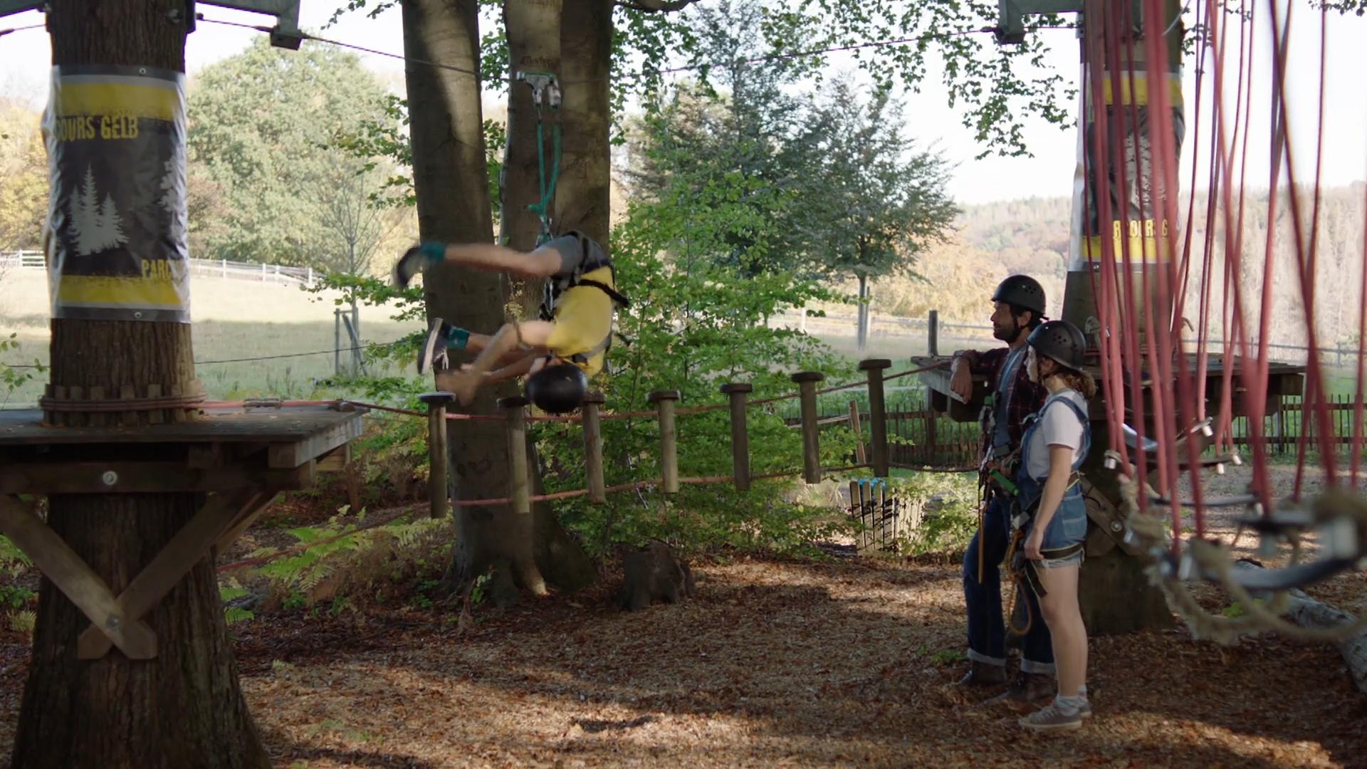 Schreck im Hochseilgarten
