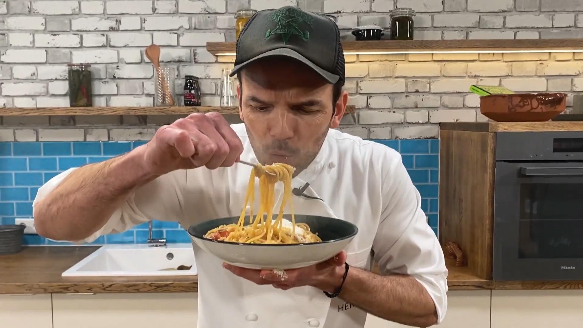 Rezept für Spargel-Spaghetti mit Kirschtomaten