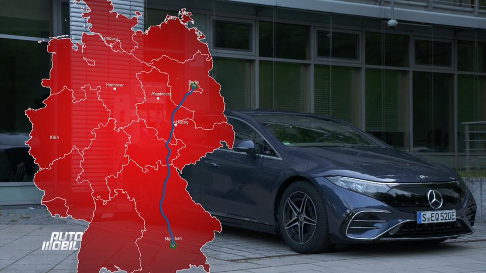 Die Erste Reichweitenfahrt Des Mercedes Eqs