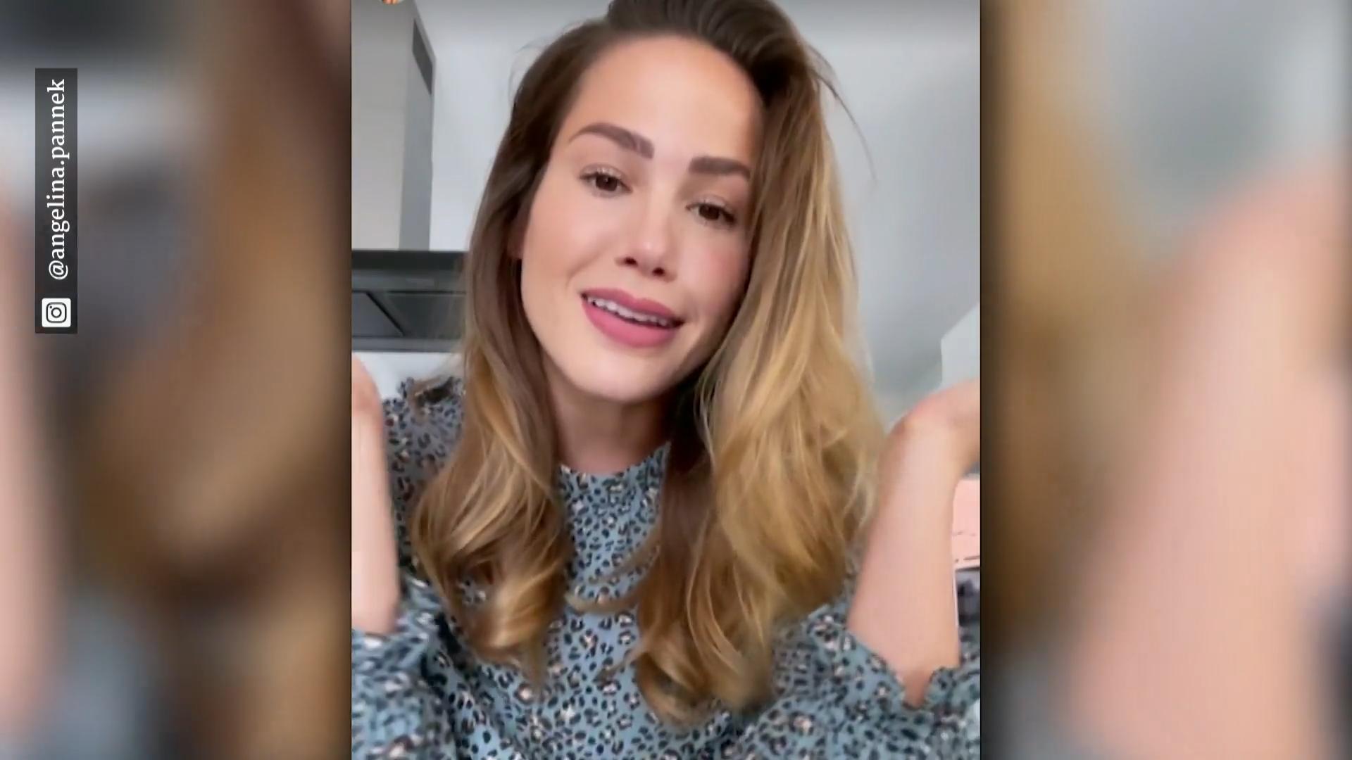 Angelina Pannek zeigt ihre Zahnspange