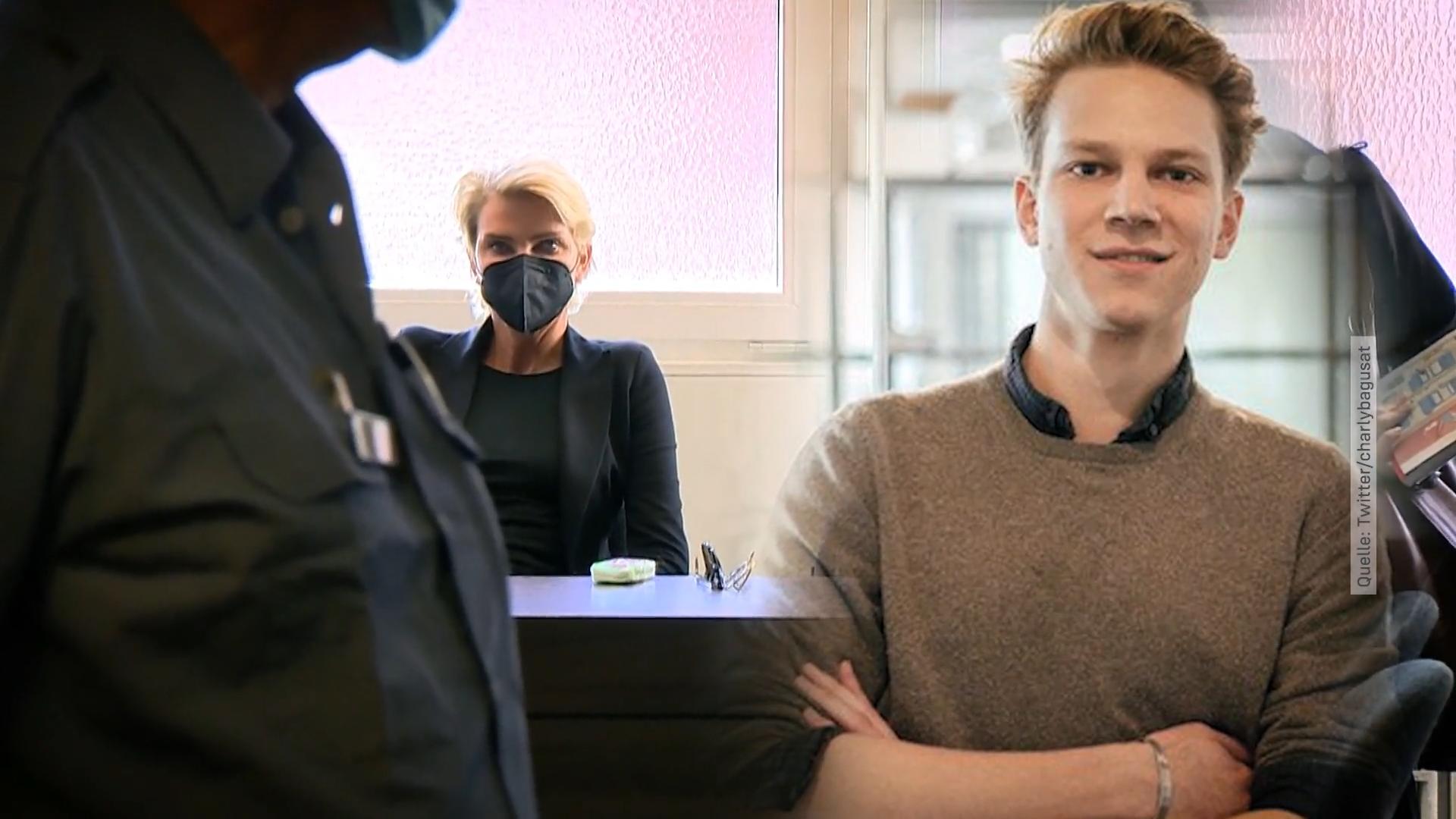 Stephanie Gräfin von Pfuel weint im Gerichtssaal
