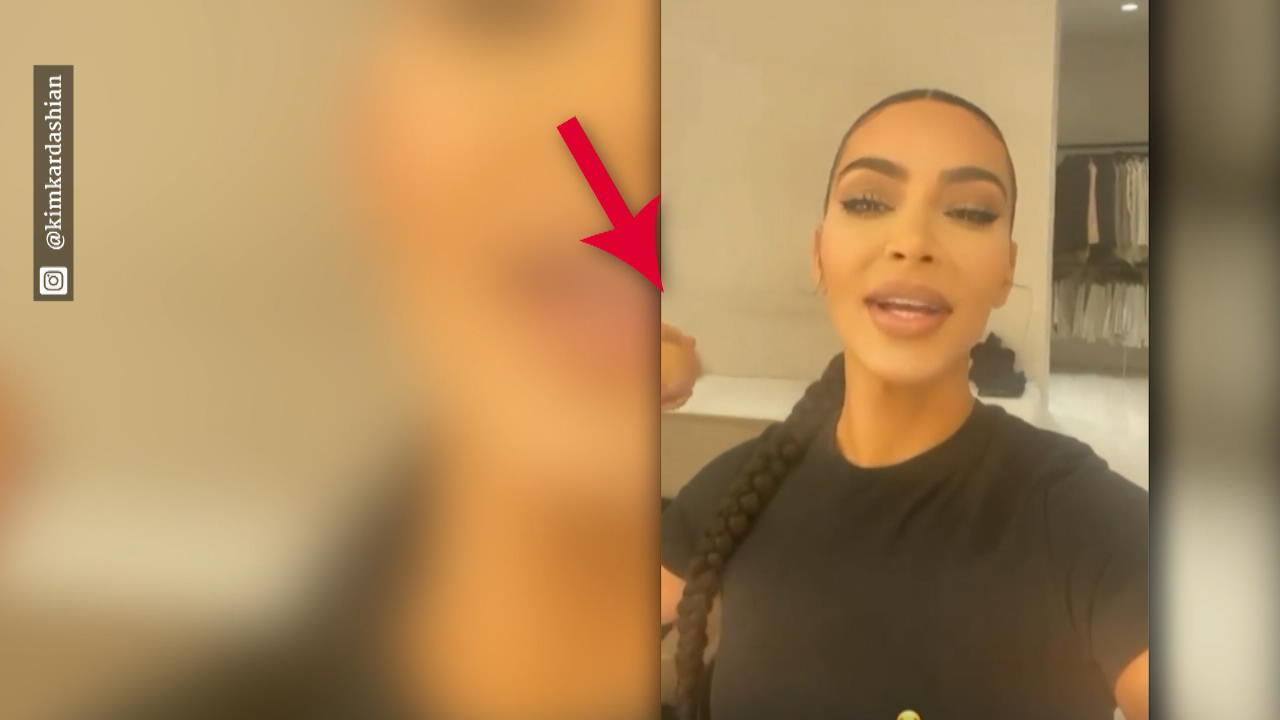 North West äfft Kim Kardashian nach