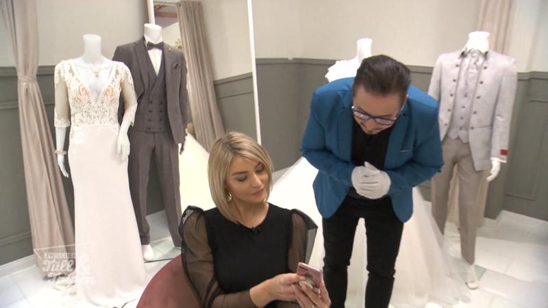 Nicole zeigt ihr Brautkleid von der Konkurrenz