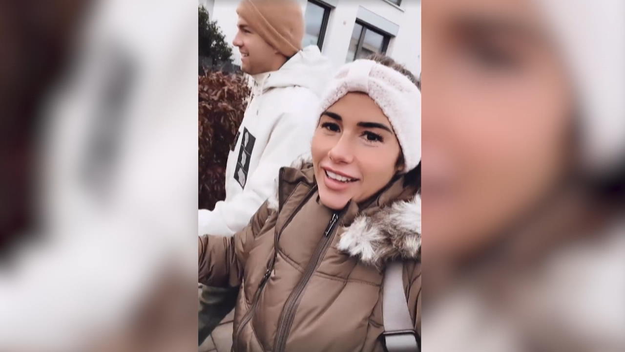 Erster Ausflug mit ihrer Baby-Tochter Solea