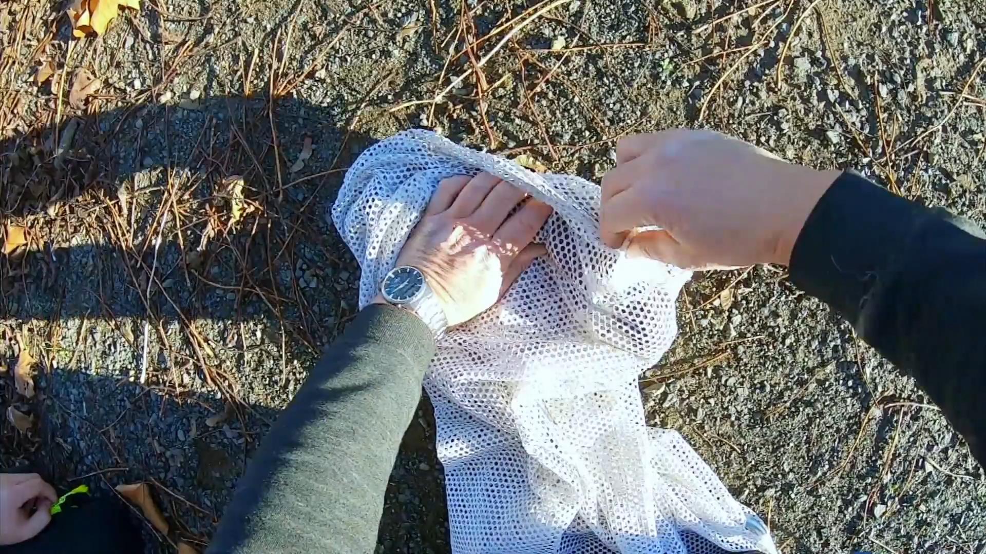 Eichhörnchen wird Müll los