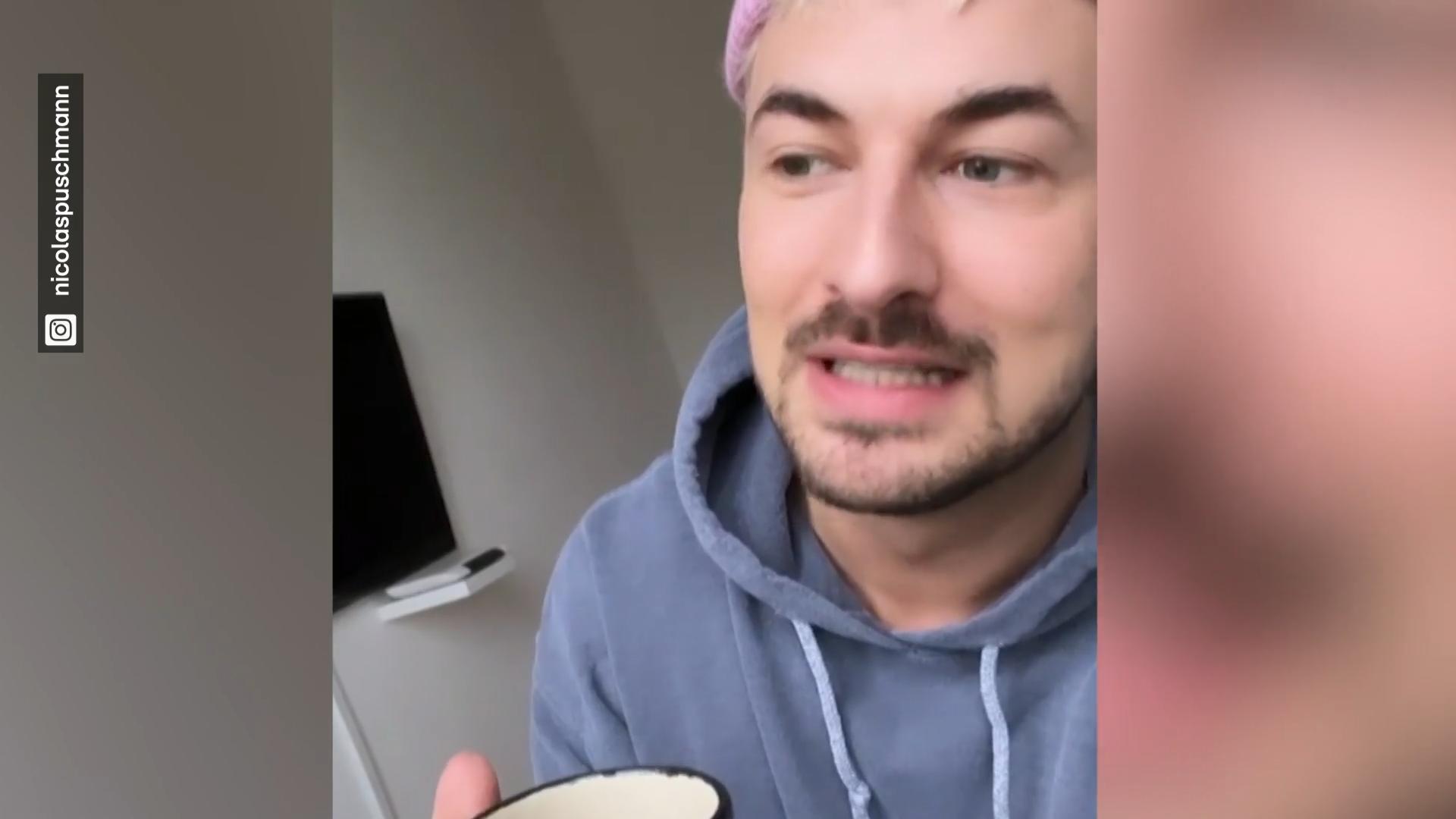 Nicolas Puschmann zeigt Foto aus dickeren Zeiten