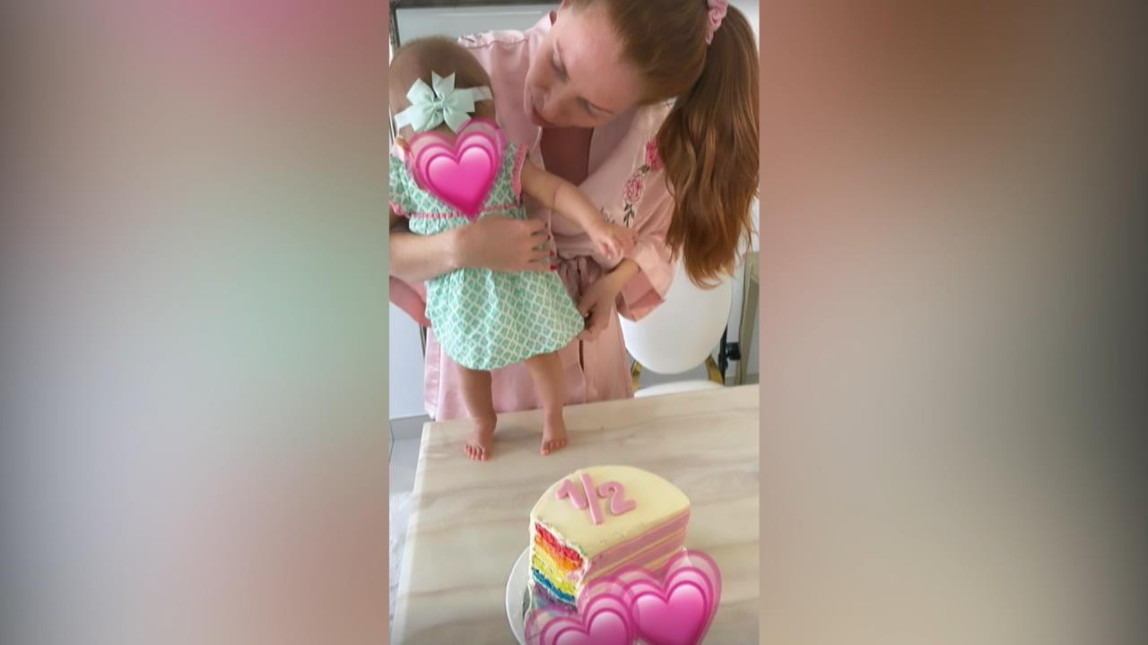 Georgina Fleurs Tochter bekommt eine Party zum halben Jahr