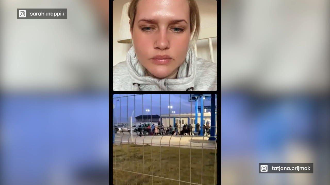 Sarah Knappik telefoniert mit geflüchteter Freundin