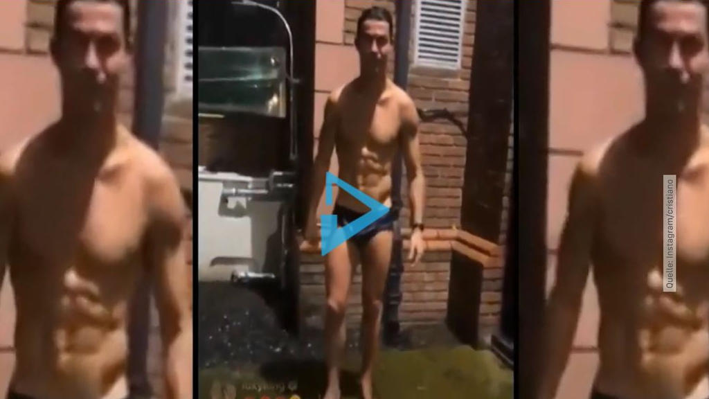 Cristiano Ronaldo nimmt seine Follower mit unter die Dusche