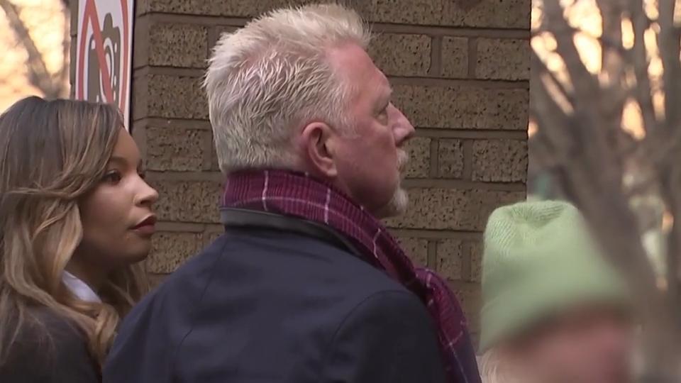 Boris Becker Hand in Hand mit Lilian zum Londoner Gericht