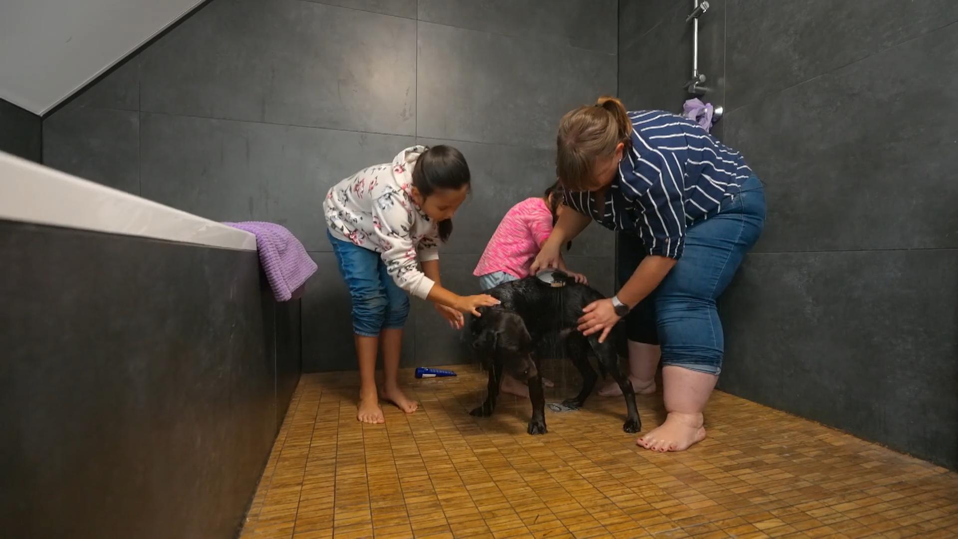 Nach Regenspaziergang folgt Luxusdusche