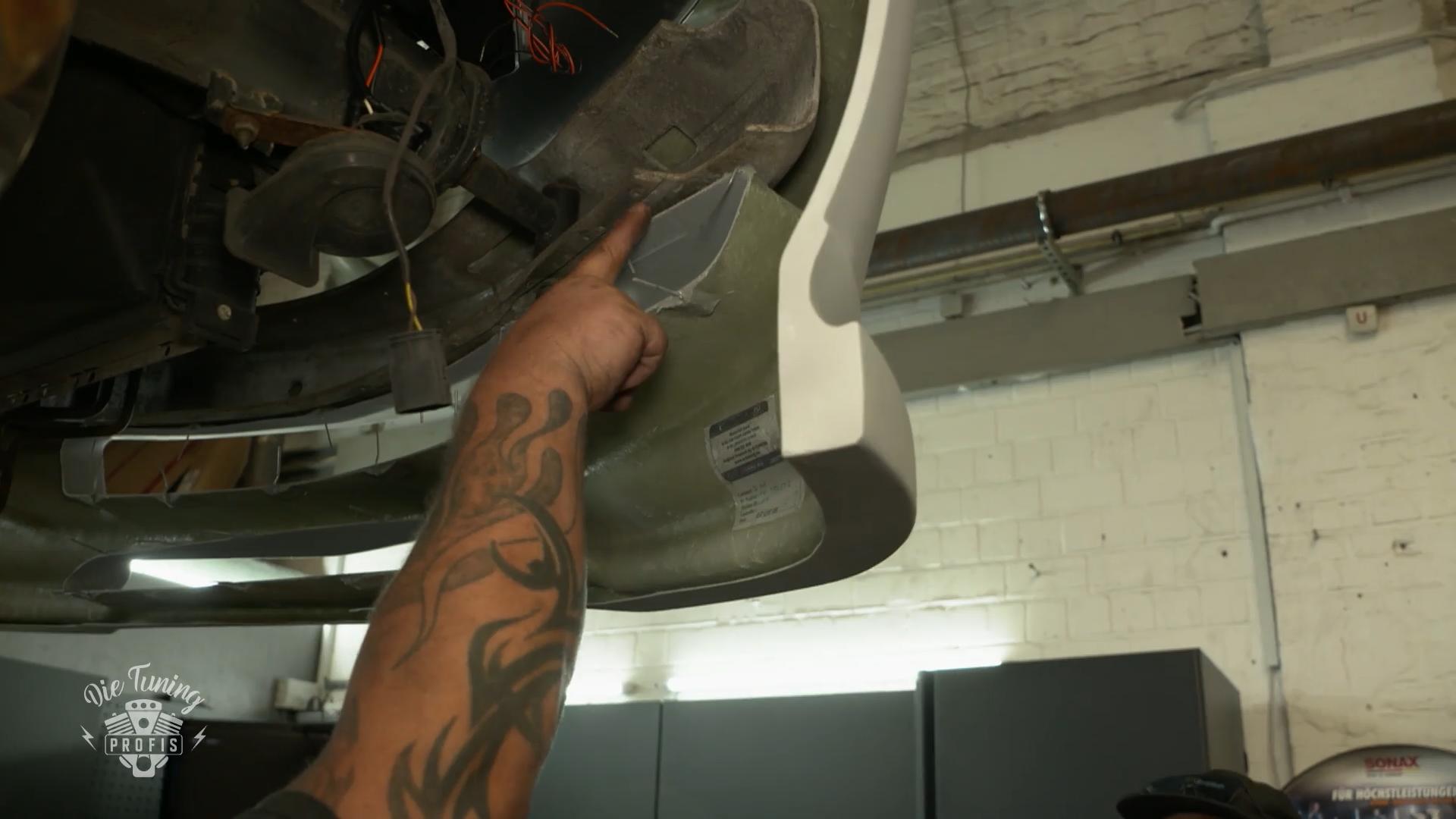 Die Frontschürze macht Probleme