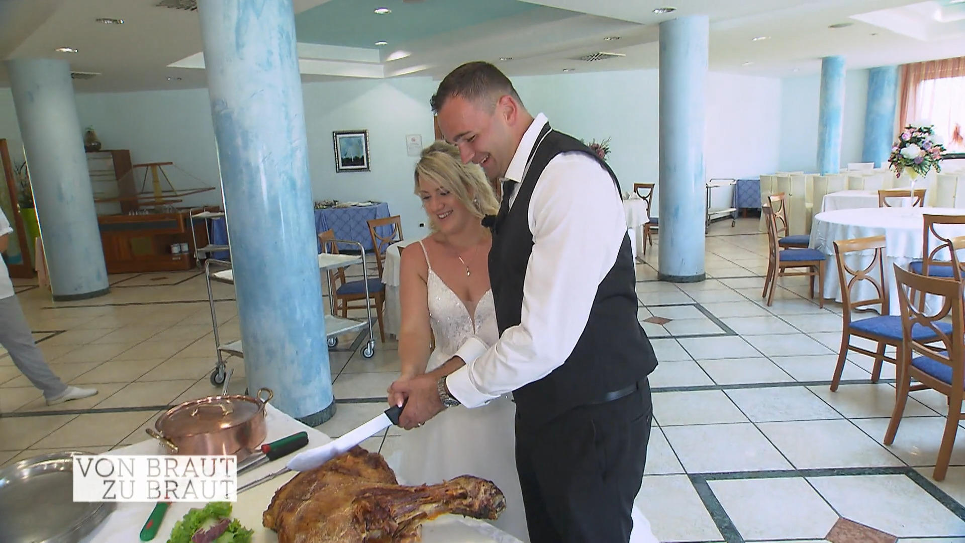 Erstmal Schinken anschneiden, statt Hochzeitstorte