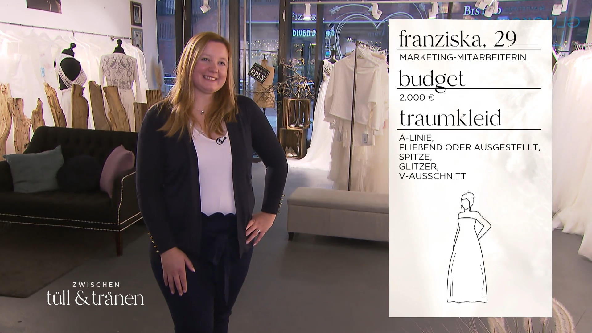 Ein Kleid für Franzis schillernde Persönlichkeit