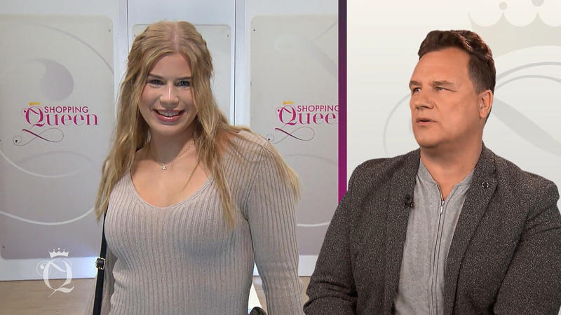 Amme überzeugt im modernen Strickkleid