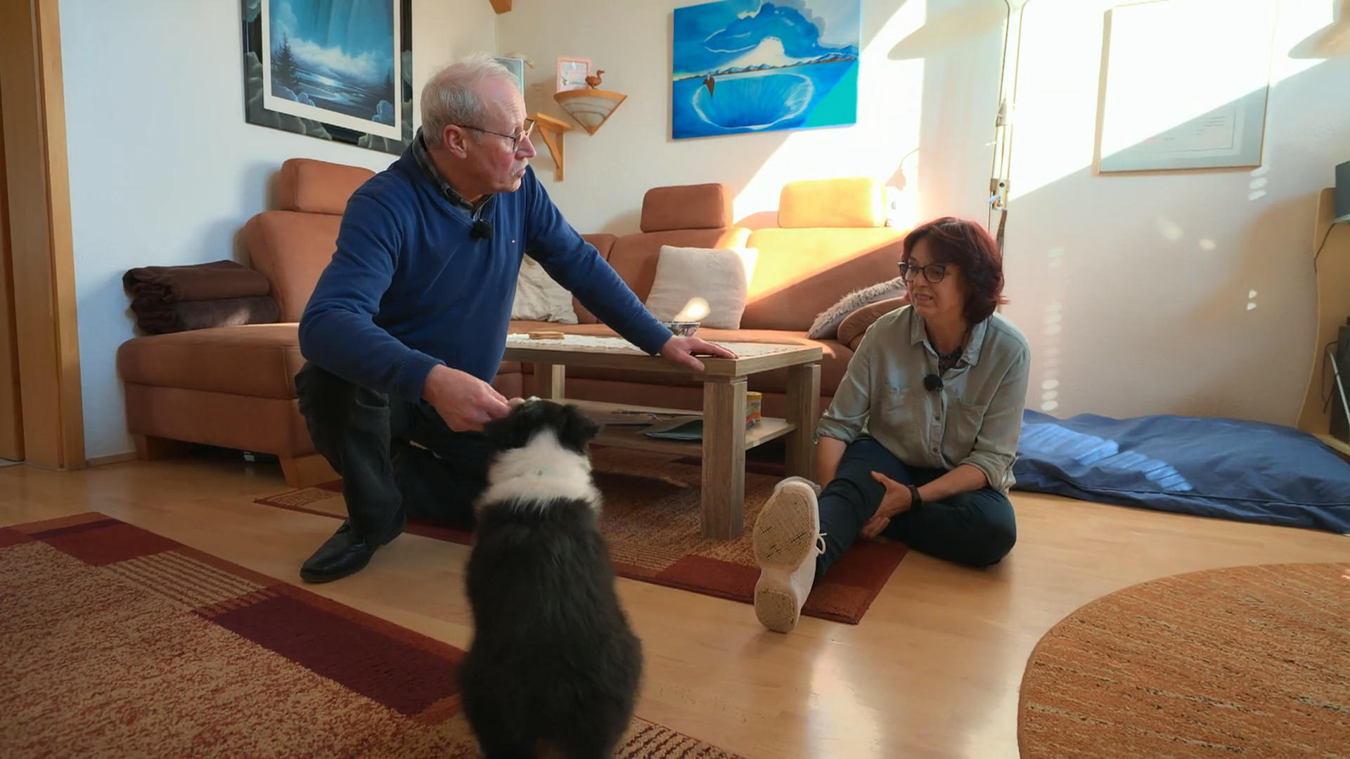 Neue Aufgabe für frischgebackenen Hundepapa