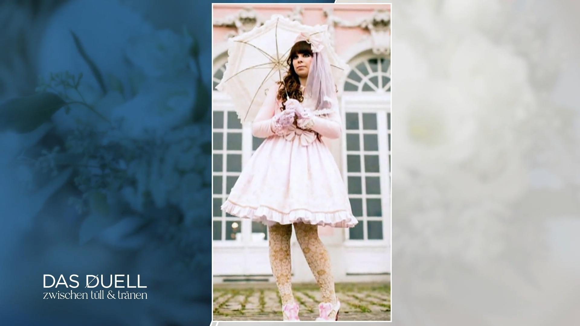 Bei ihrer ersten Hochzeit hatte sie ein Lolita-Kleid an