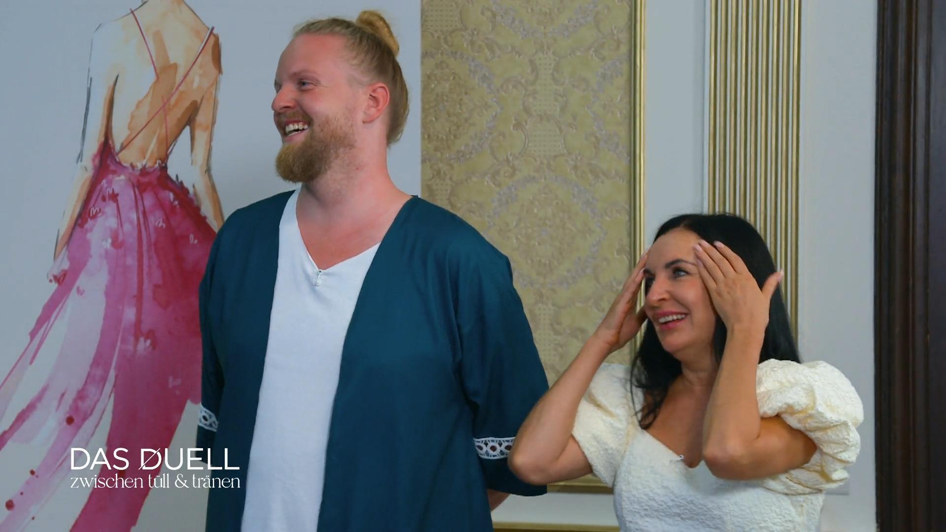 Für welches Kleid entscheidet sich Irina?