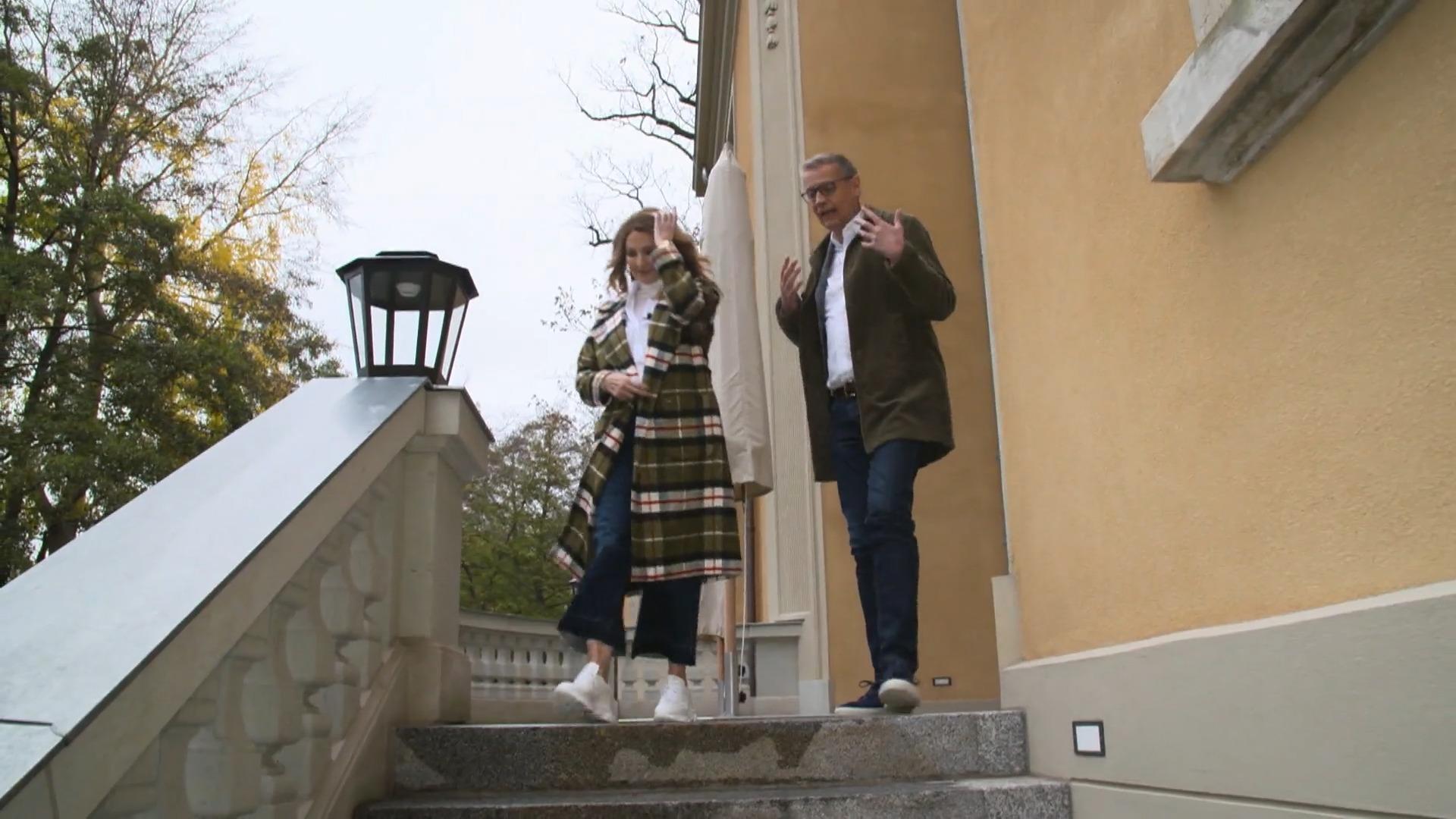 Frauke Ludowig trifft Günther Jauch in der Villa Kellermann