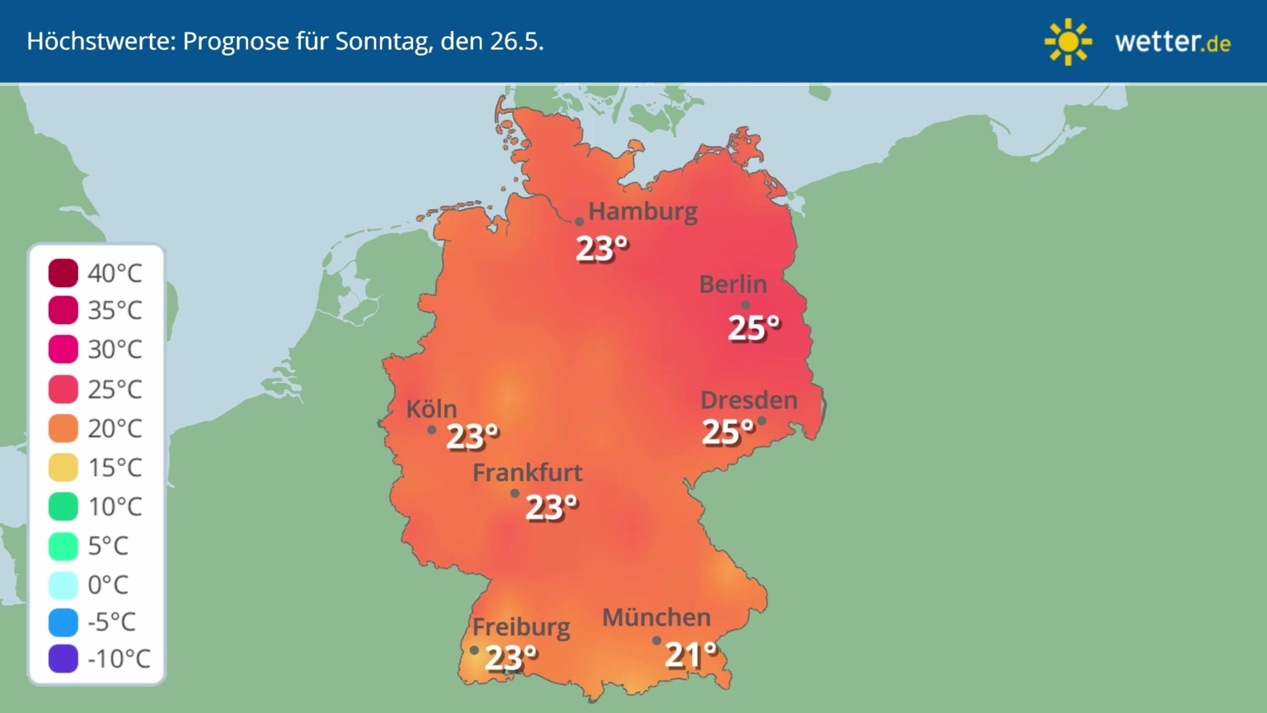 42TageWettertrend Sommeranfang mit Wärme und Sonne, aber immer