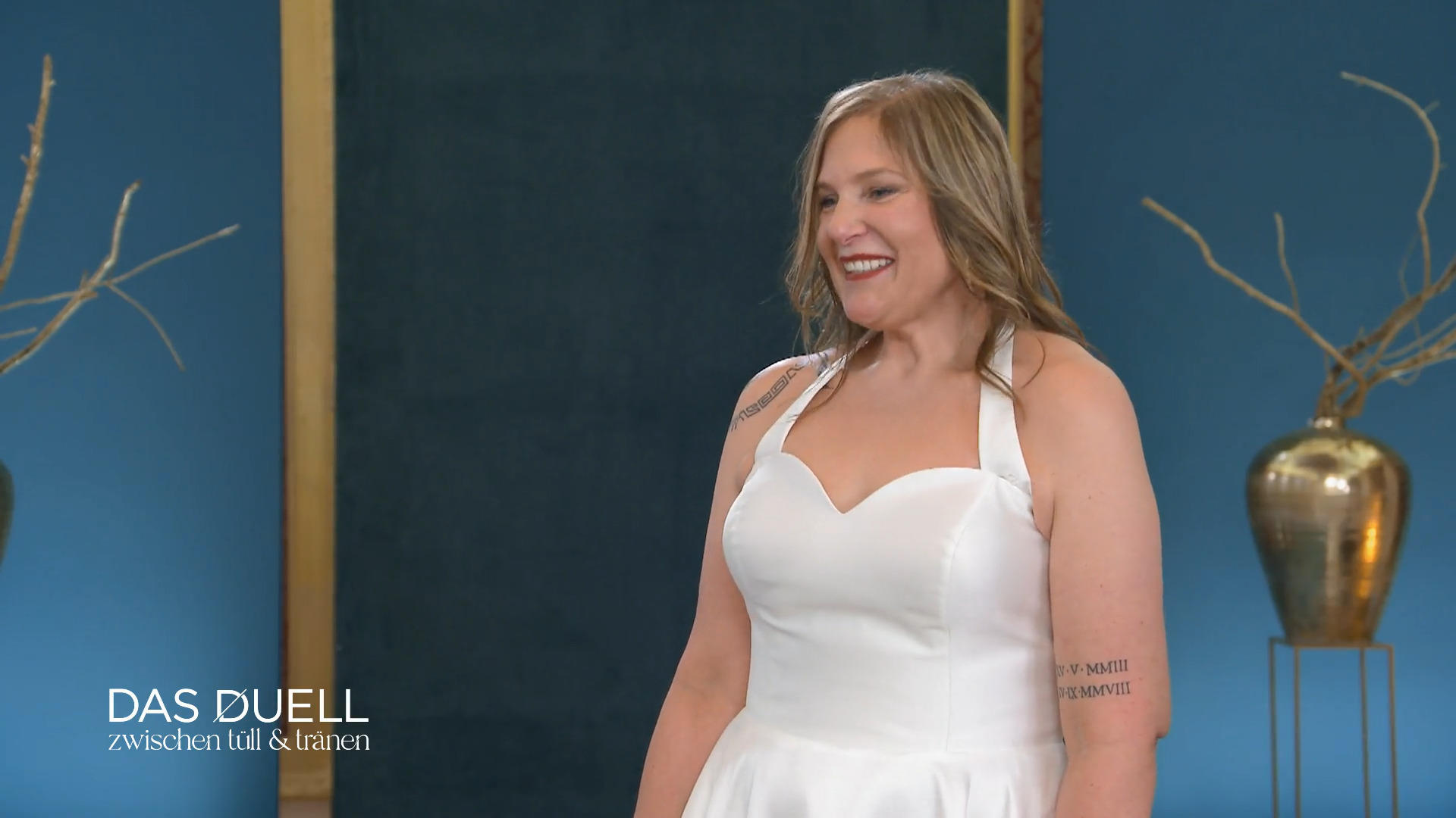 Braut Stephanie ist begeistert von der schlichten Eleganz