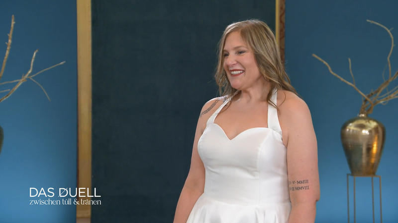 Braut Stephanie ist begeistert von der schlichten Eleganz