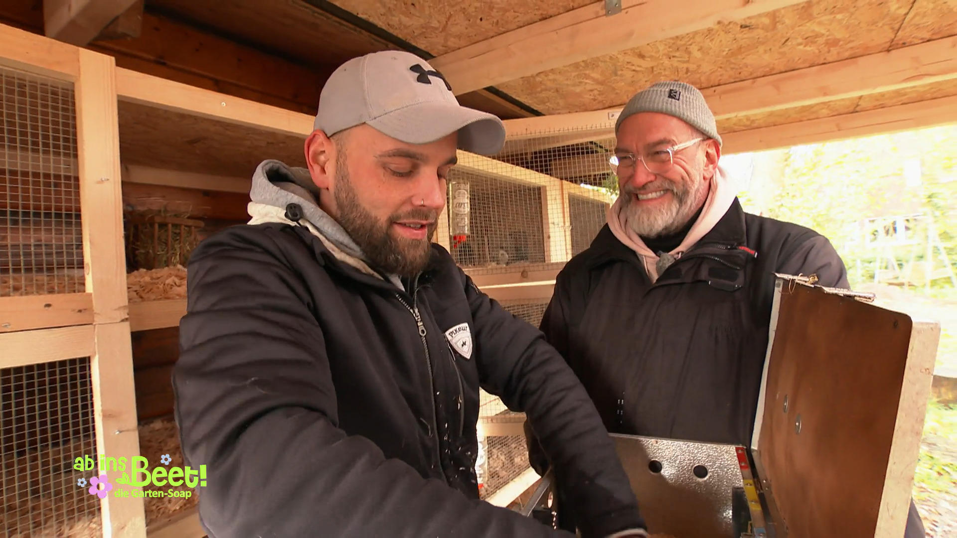 Die Meerschweinchen beziehen ihr neues Haus