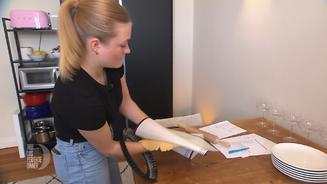 Paulina kurz vor dem Küchenunfall