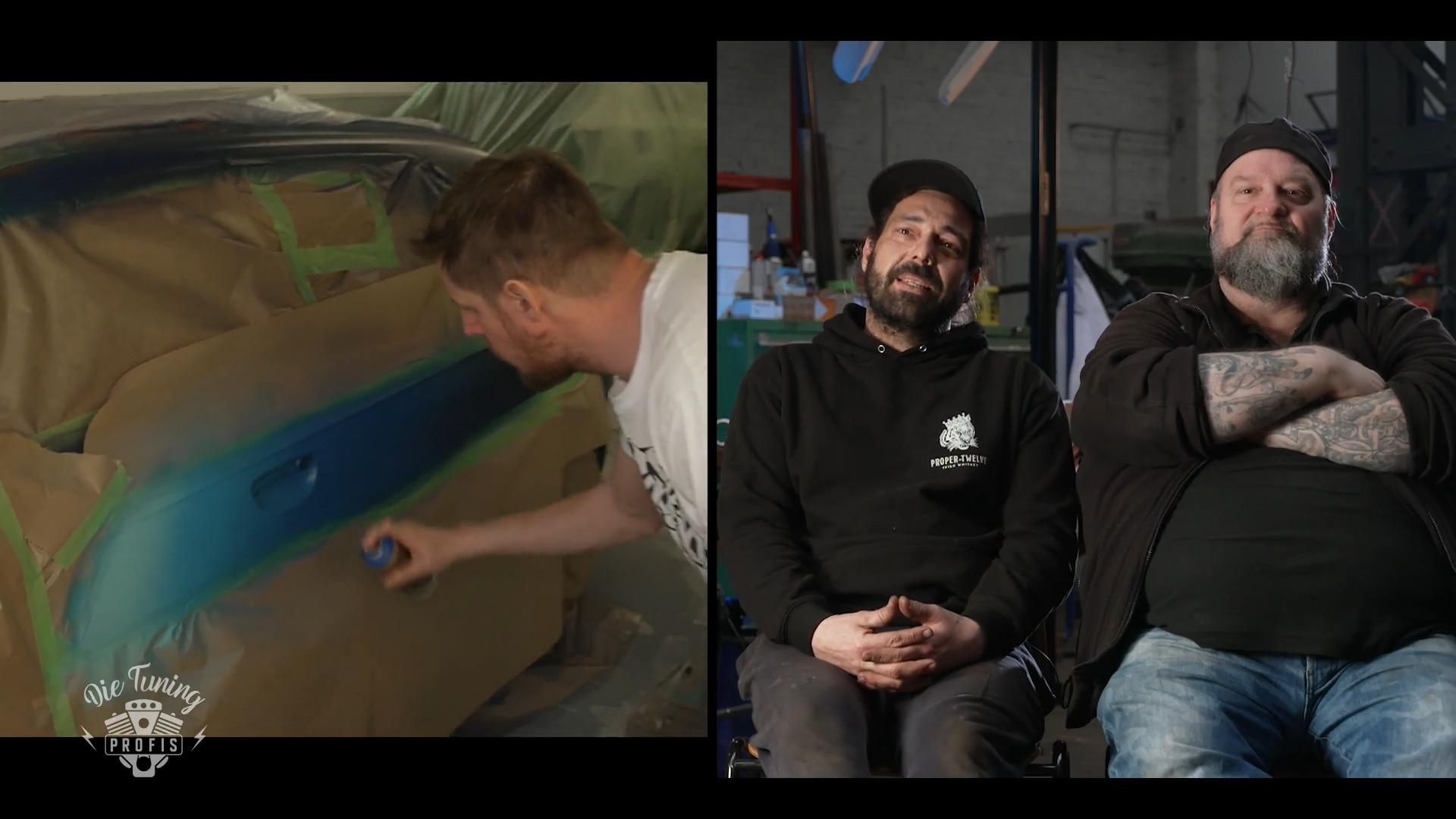 Lucas' Auto bekommt ein aufwändiges Design