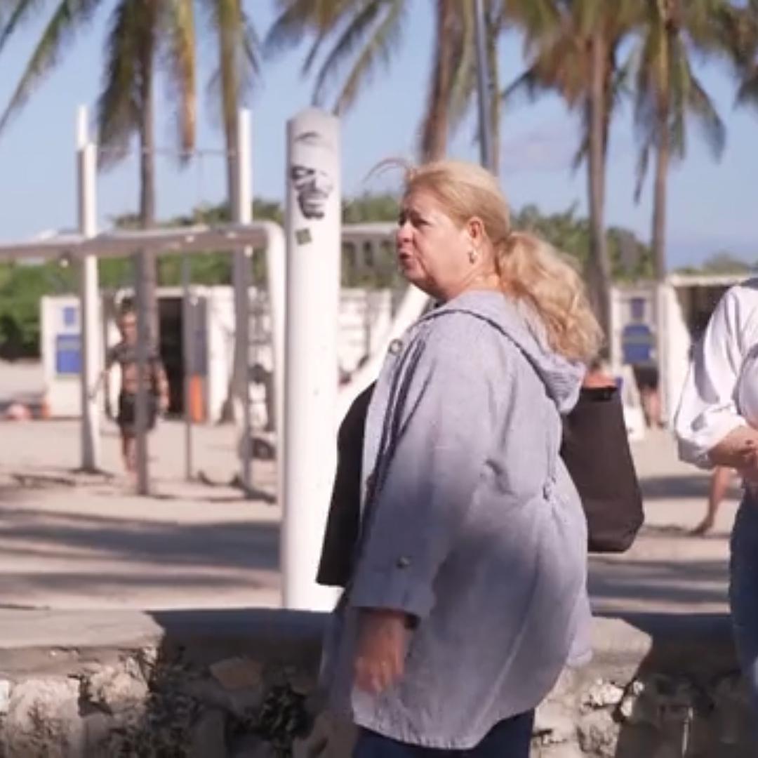 Tochter Nadine in Anti-Miami-Haltung