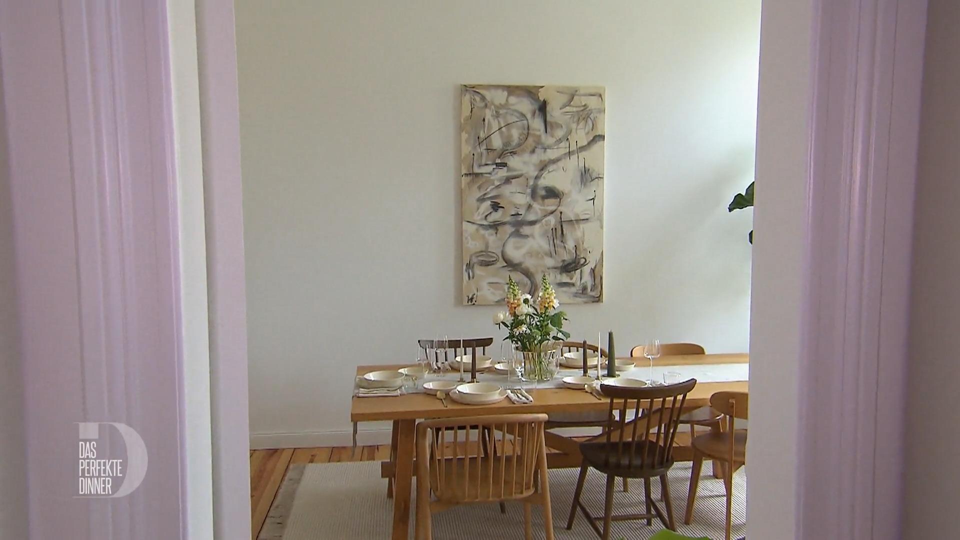 Julius hat extra für das Dinner Kunst gemacht
