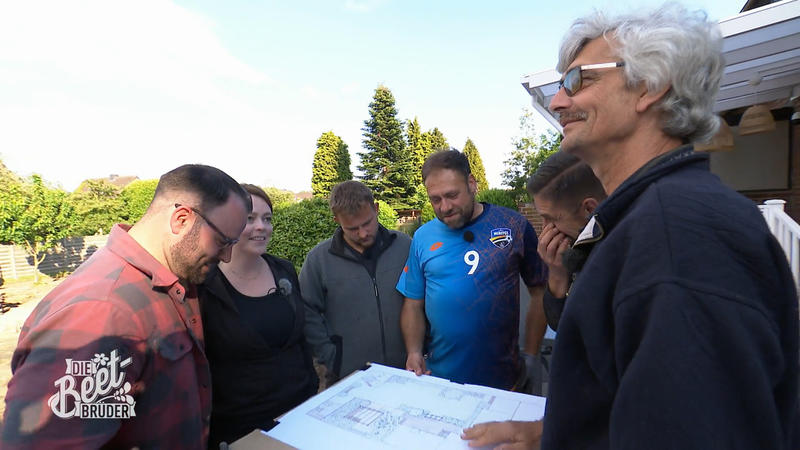 Ralf präsentiert seine Gartenplanung