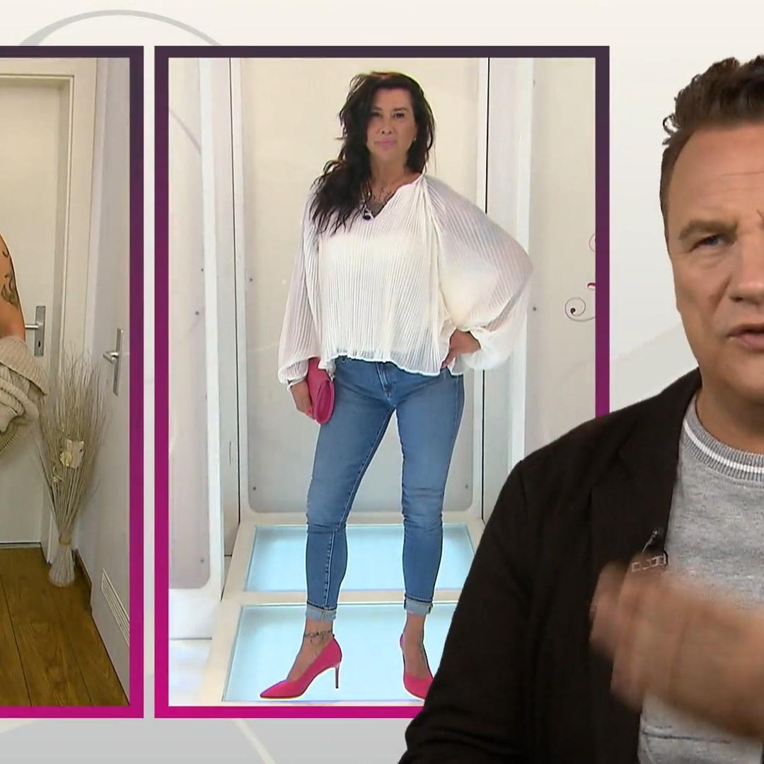 Dunja präsentiert elegante Plissee-Bluse