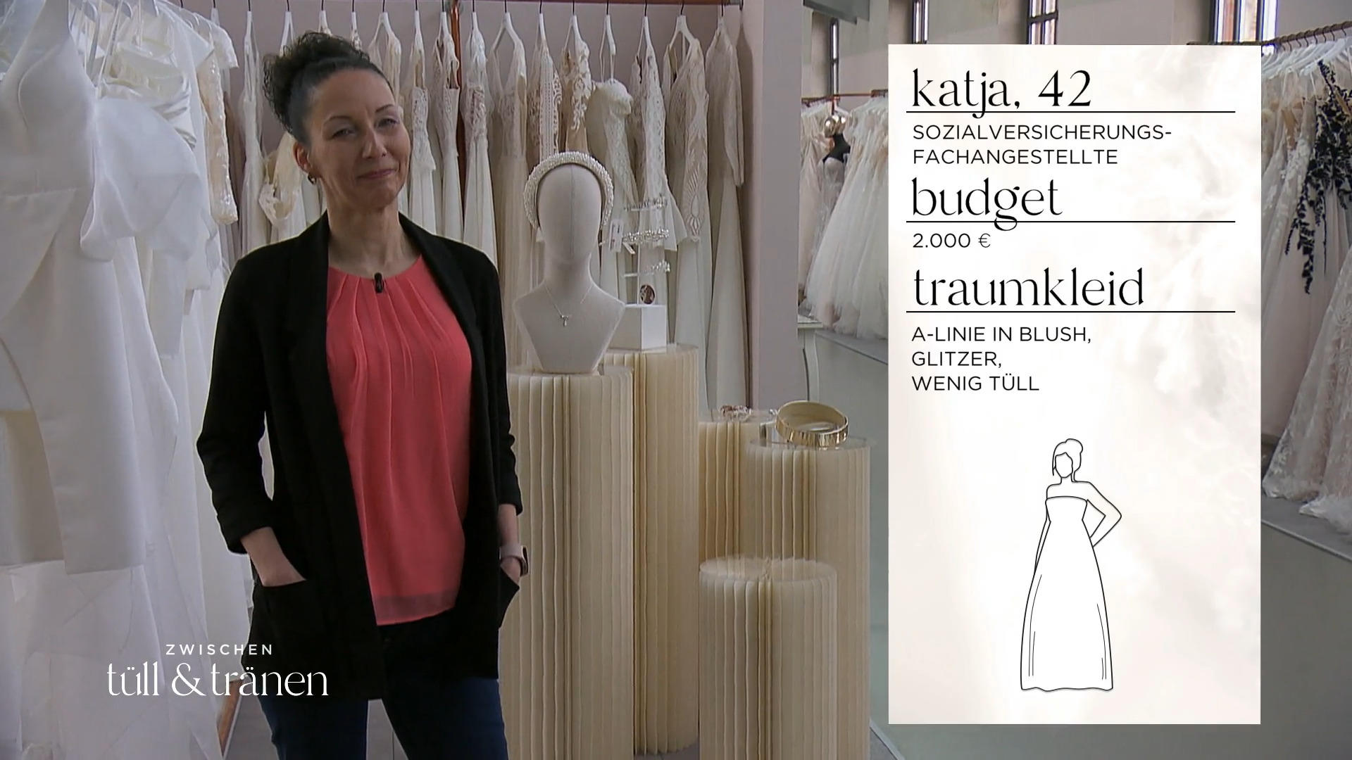 Alles soll bei ihrem Kleid stimmen