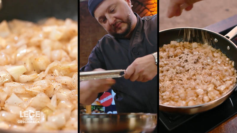 Karamelisierte Zwiebeln für die Sauce