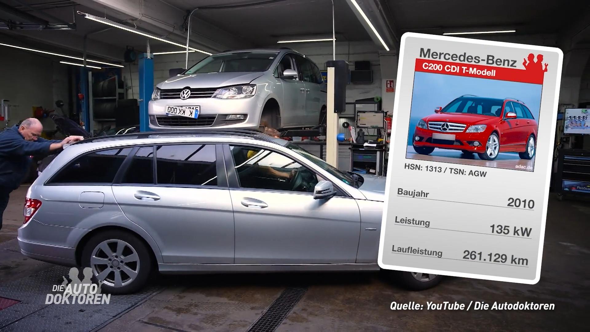 Ein Mercedes Kombi mit Kraftstoffproblemen