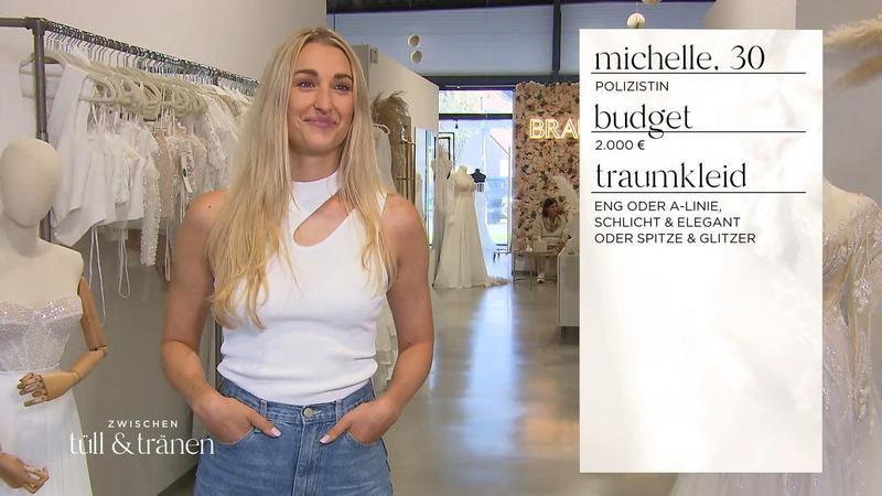 Braut Michelle steht vor der Wahl
