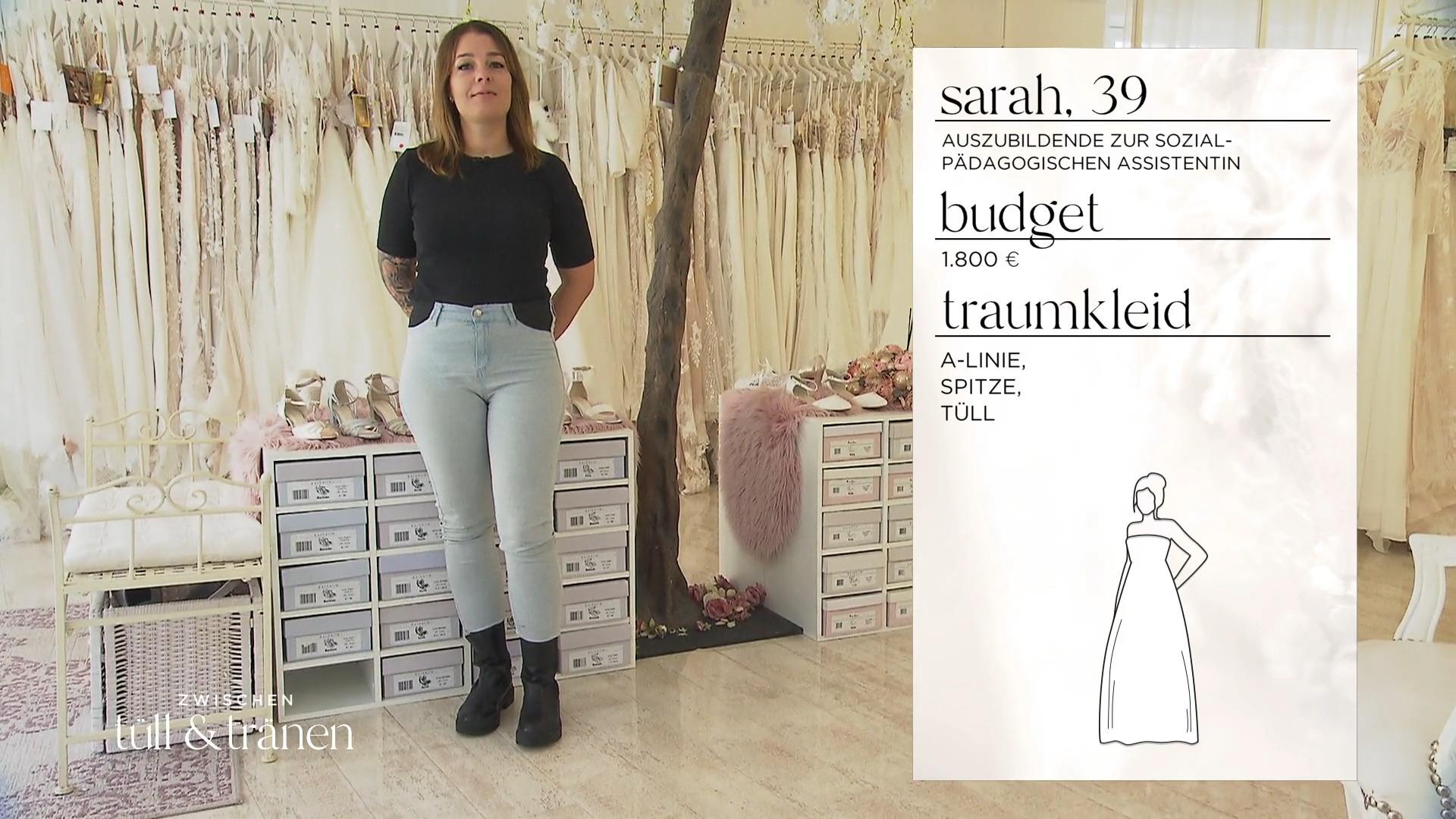 Braut Sarah fühlt sich in Kleidern unwohl