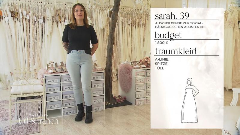 Braut Sarah fühlt sich in Kleidern unwohl