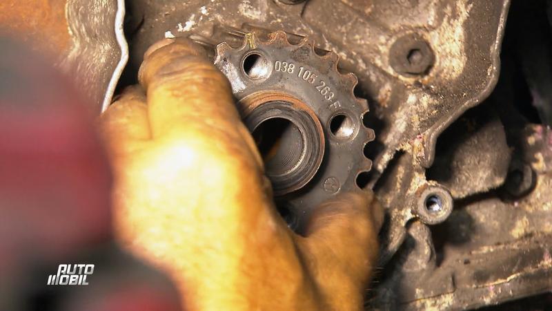 Autodoktoren kämpfen mit dem Kurbelwellenrad