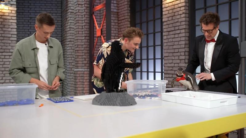 Daniel Hartwich und Pinguin Chester besuchen Leon und Marc