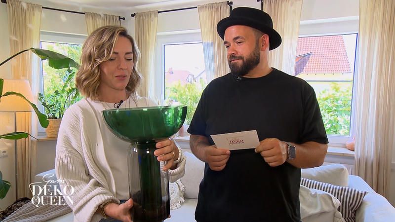 Für Glasfan Alex gibt es eine grüne Vase