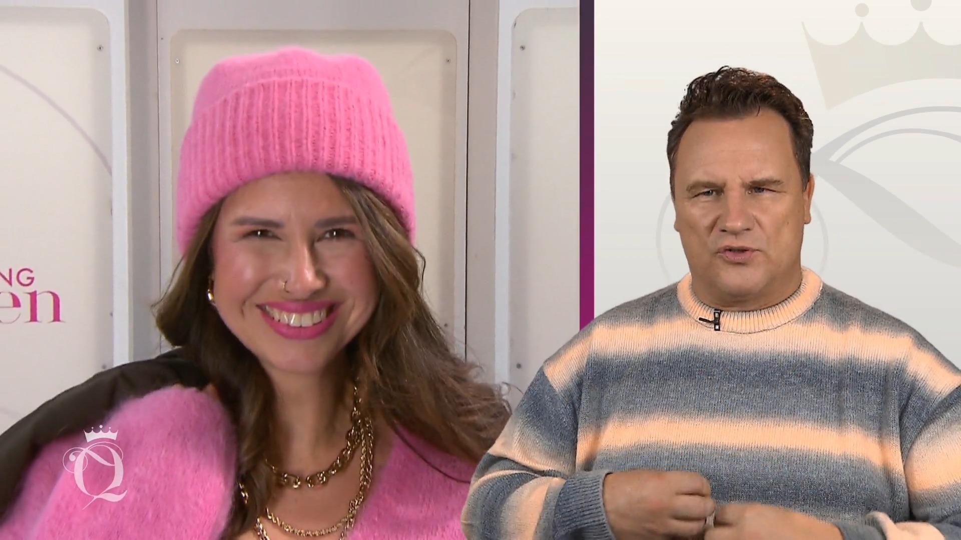Eileen zeigt sich gewagt als Pinker Leopard