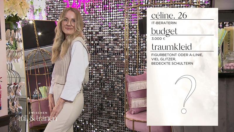 Braut Céline wünscht sich ein bedecktes Kleid