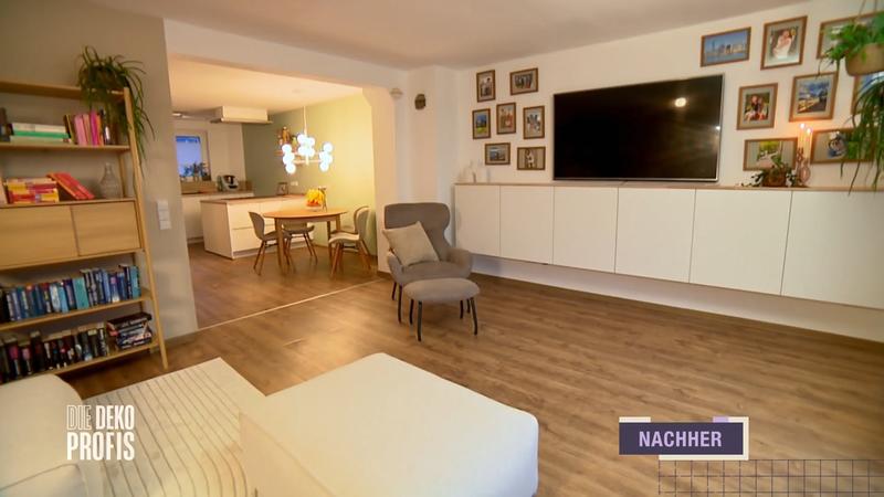 So sieht das Wohnzimmer nach der Umgestaltung aus