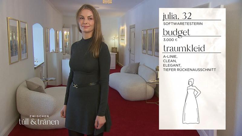 Julia ist schon lange auf der Suche nach einem Kleid