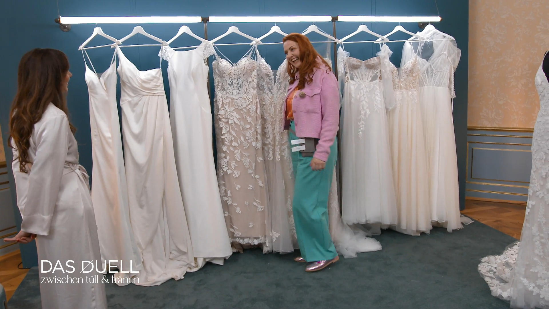 Die Duell-Veteranin darf ihre Kleider präsentieren